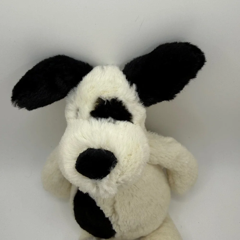 Jellycat London Bashful Puppy Dog Plush Cream Black Spotted Stuffed Animal 8